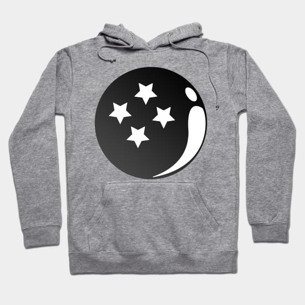 Monochrome 4 Star Ball Hoodie by DennisMcCarson